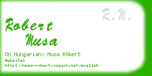 robert musa business card